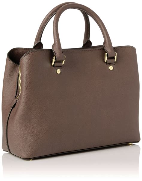 Savannah Medium Saffiano Leather Satchel 